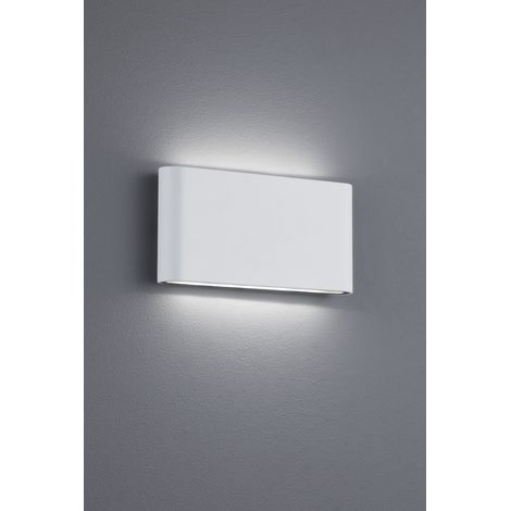 Aplique Rectangular Thames II Led Doble Emisión IP54 Blanco L17 cm Trio Lighting