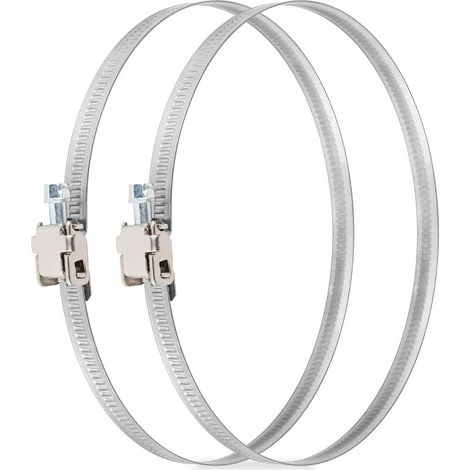 colliers de serrage professionnels 2 ensembles de colliers de serrage de tuyau en acier inoxydable 150mm avec vis sans fin pince de courroie de courroie de serrage de tuyau pour (1/5)