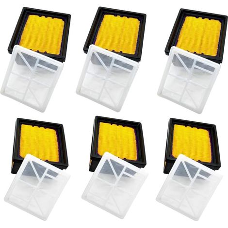 Lot de 6 filtres à air pour scies à béton Hus Qvarna K760 et K770. Remplace les filtres 574362301, 574362302, 525470601 et 525470602. (1/4)