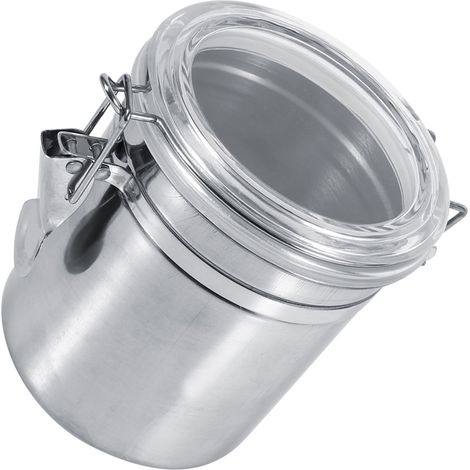 Boîte de rangement inoxydable pour cuisine, pot hermétique alimentaire pour sucre, thé, café, grains (taille M) (1/5)
