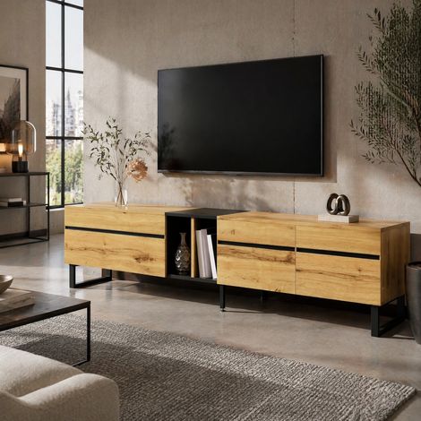 MEUBLIV TV-Lowboard 180 cm Holz – mit Klappfach und Stauraum (1/5)