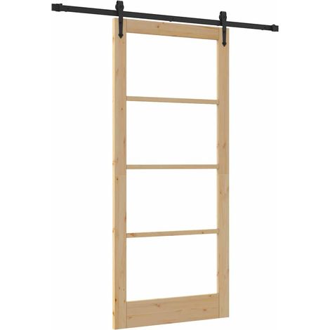 Maison Exclusive - Schiebetür Natur 93 x 211 cm Massivholz Kiefer
