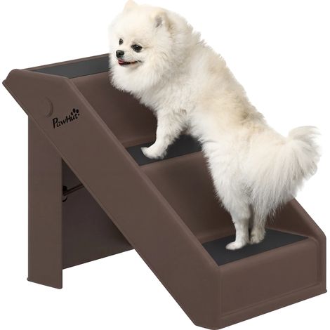 Escaliers pour chiens, pliables, portables, Marron, 53X30.5X36.5 cm (1/2)