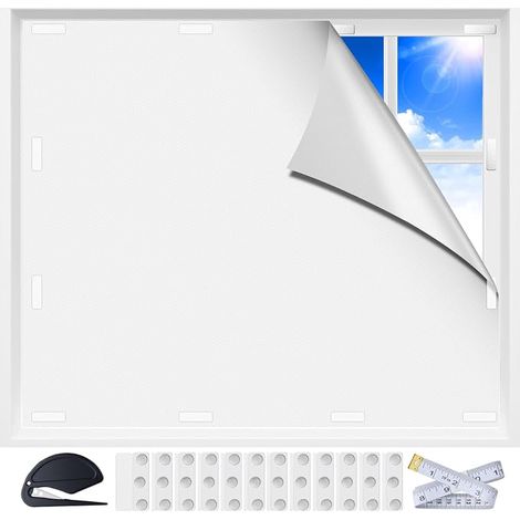 Magnetic Window Blind Skylights and Oblique Windows, Travel and Rental, 100 x 145 cm, White (1/5)