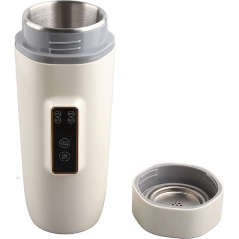 Bouilloire électrique portable avec affichage numérique intelligent, température réglable, format voyage, prise UE, 220 V, beige (1/5)