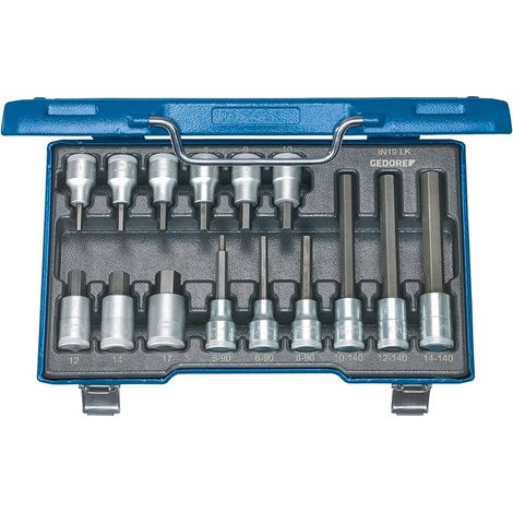 Set di chiavi a bussola IN 19 LKM 15 pezzi 1/2 pollice 5-17mm per chiavi a brugola f.i6-KT.-Schr. (1/5)