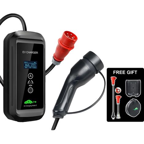 Cargador portátil para vehículos eléctricos, temporizador ajustable, conector tipo 2, F1 11KW 5M, tipo 2 (1/2)