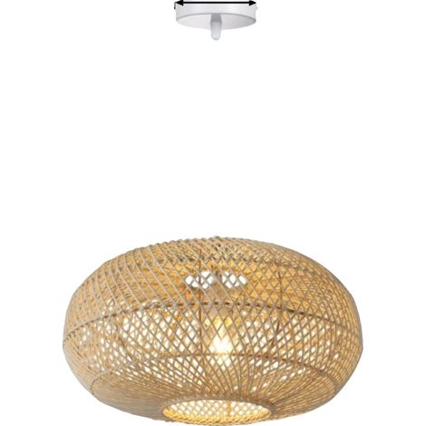 Chandelier, Design Élégant en Bambou, Éclairage Énergétiquement Efficace, 40cm, Pas d'ampoule (1/2)