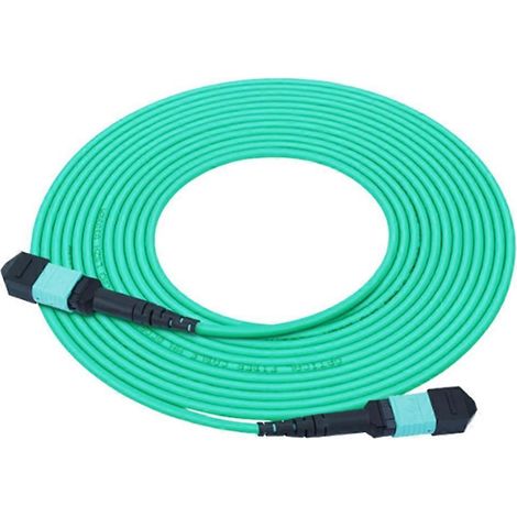OM3 12-adriges Multimode-Glasfaser-Patchkabel, MPO-Buchse-zu-Buchse-Steckverbinder, für QSFP+-Transceiver-Anwendungen, 5 m (1/5)