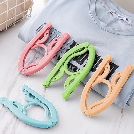 8 appendiabiti pieghevoli,4 colori,appendiabiti portatili da viaggio,appendiabiti in plastica per cappotti,campeggio e vacanze (1/5)