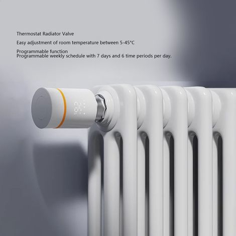 Robinet Radiostatique pour Radiateur, Modèle 1411Z, Digital et Connecté Zigbee 3.0 pour Tuya/Smart Life, Programmable Semaine (1/5)