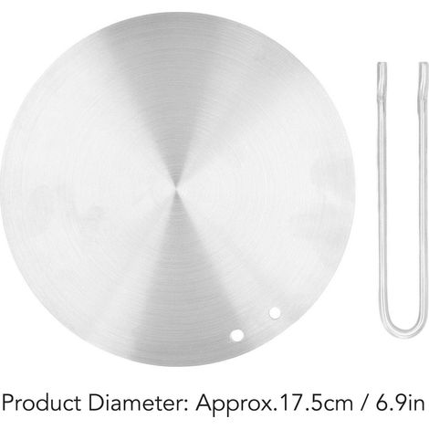 Ortviai Plaque diffuseur de chaleur pour plaque à induction – Acier inoxydable, diamètre 17,5 cm, compatible tous ustensiles (1/4)