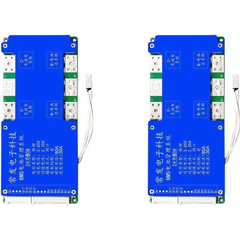2X Carte de Protection de Batterie LiFePO4 24S 72V 80A Même Port avec Carte de Batterie de Contrôle de Température D'égalisation (80A) (1/5)