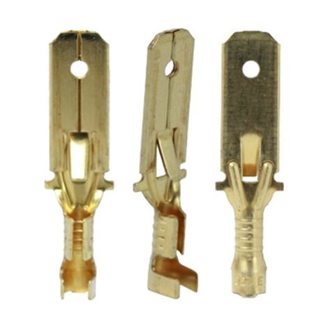 Borne Series 250 Faston 6 Mâle par Câble 12-14 AWG