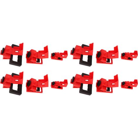 Eosnow 12-teiliges Einpol-Leistungsschalter-Sperrvorrichtungs-Nylon-Leistungsschalter-Klemmen-Verriegelungs-Tagout-Kit