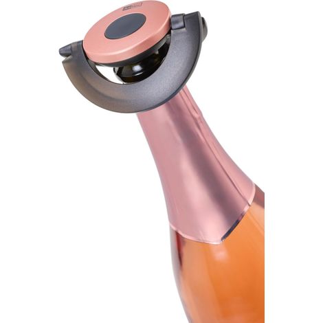 AdHoc FV54 tappo denso per champagne e champagne GUSTO, plastica/silicone, nero e rosa (1/5)