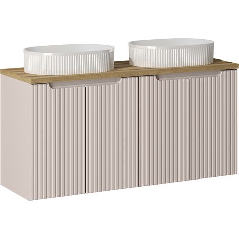 Mobile bagno doppio lavabo Riva cachemire 120cm