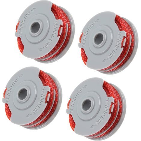 Juego de 4 carretes de hilo de corte de 10 m, carrete de repuesto para desbrozadoras, hilo de nailon, compatible con todas las desbrozadoras, hilo de corte de larga duración (paquete de 4) (1/5)