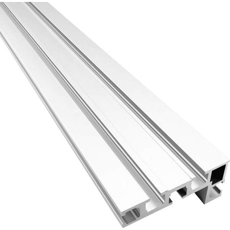 Rail à onglet à rainure en T 75 type 1000 mm - Rail de guidage en T en aluminium - Jauge à onglet en T DIY - Pour le travail du bois - Scie circulaire de table - Mini rail en T pour fixation de (1/5)