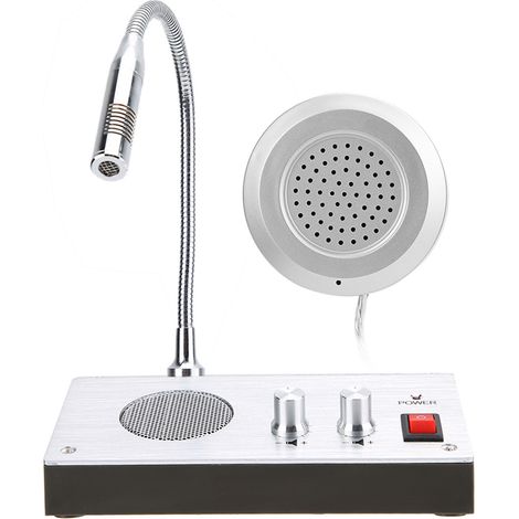 Interphone bidirectionnel silencieux pour banque/bureau, magasin, guichet, comptoir, talkie-walkie (1/5)