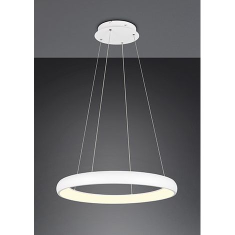 Suspension LED Cardona blanche anneau Ø75 59W Trio (1/3)