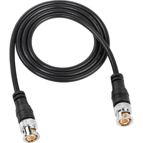 Câble coaxial BNC mâle vers BNC mâle Câble d'extension coaxial HD-SDI BNC Jumper à perte ultra faible 50 ohm pour analyseur de caméra de sécurité CCTV, générateur de signaux (1/5)