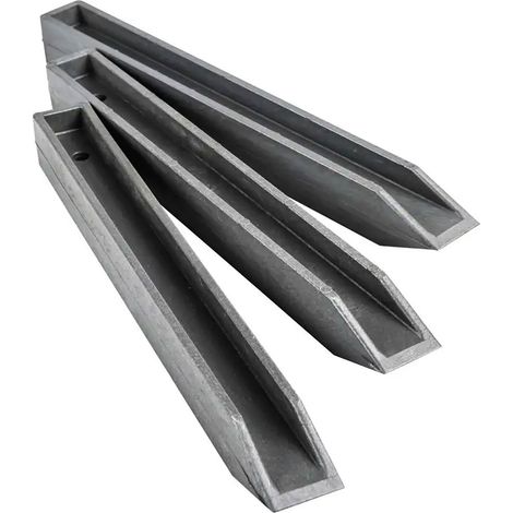 Set 5 Picchetti per Bordo Flessibile da Giardino Verdemax Effetto Roccia 28 cm in PP Grigio