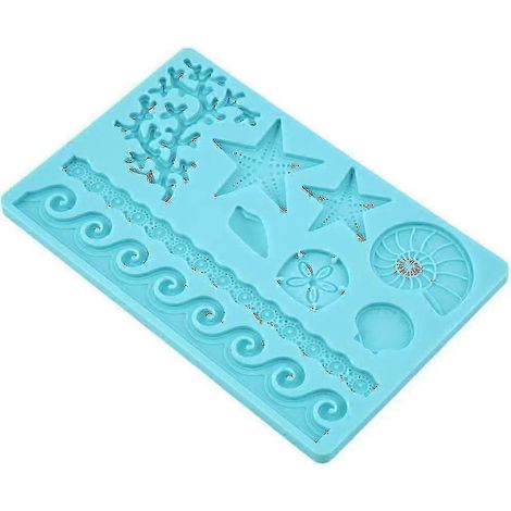 Moules en silicone représentant des animaux marins, compatibles avec les décorations de gâteaux en fondant et en glaçage. (1/5)