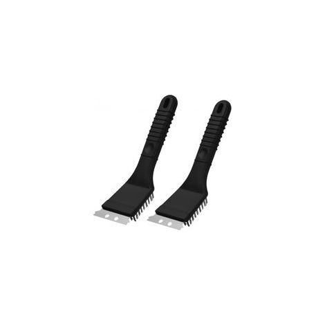 Juego de cepillos para limpiar barbacoas (paquete de 2), con alambre y raspador.