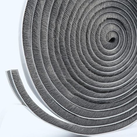 Striscia sigillante autoadesiva per porte e finestre, 10 m, per sigillare le fessure tra porte e finestre (9 mm x 9 mm, grigia) (1/5)