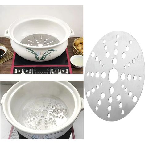 Diffuseur de Chaleur en Acier Inoxydable 18CM pour Plaque à Induction, Disque de Conversion pour Cuisinière à Gaz et Vitrocéramique Magnétique