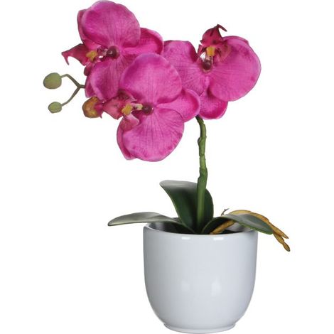 Mica Kunstpflanze Phalaenopsis im Topf violett, 26 x 12 cm Kunstpflanzen