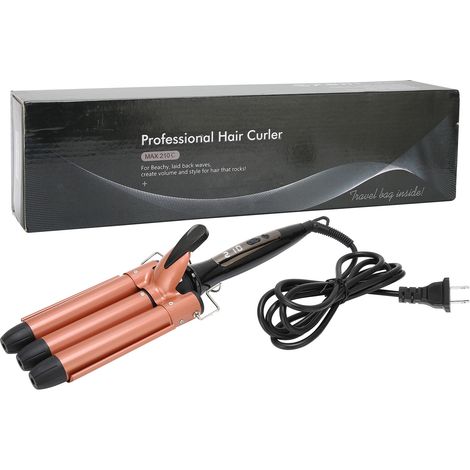Fer à friser LCD3 25mm, réglable en température, lisseur à boucler portable domestique, prise US 110V (1/5)