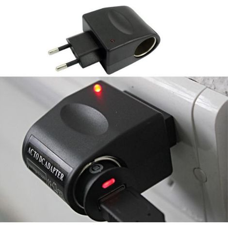 Adaptateur Allume-Cigare EU US, Convertisseur de Prise Courant Murale, Chargeur et Allume-Cigare avec Prise de Conversion (1/5)