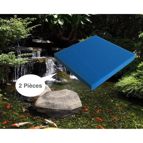 Lot de 2 mousses : 50 X 50 X 10 Avéolage fin Pour Bassin Et Aquariums 30 PPI (1/5)