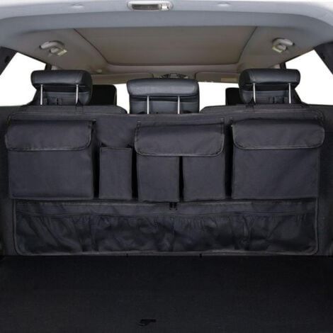 Auto-Organizer, 9 Taschen mit 3 festen Einstellgurten, faltbare Mehrzweck-Kofferraum-Aufbewahrungstasche für SUV und viele Fahrzeuge