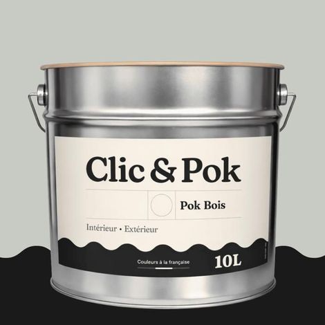 Peinture Bois Extérieur – POK BOIS - 10L - RAL 9018 - Blanc papyrus- Résistante aux intempéries - Ne s'écaille pas (1/4)