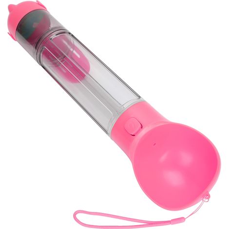 Bouteille d'eau pour chien 500 ml, gobelet, gamelle, pelle, sac poubelle, accessoires pour animaux de compagnie, rose (1/5)