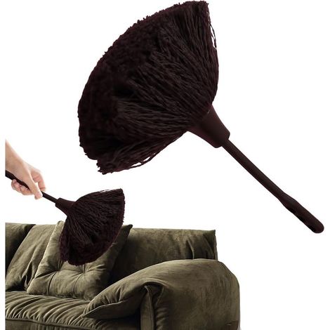 Outil de dépoussiérage : plumeau statique compact pour la maison, de dépoussiérage compacte en fibre antistatique, plumeaux multifonctionnels pour tables, armoires, verre (1/5)