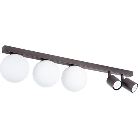Plafoniera Tavira Sigma marrone 80cm 5 luci G9/GU10