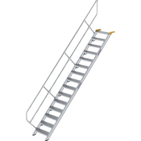 MUNK Treppe 45° inkl. einen Handlauf, 600mm Stufenbreite, 15 Stufen