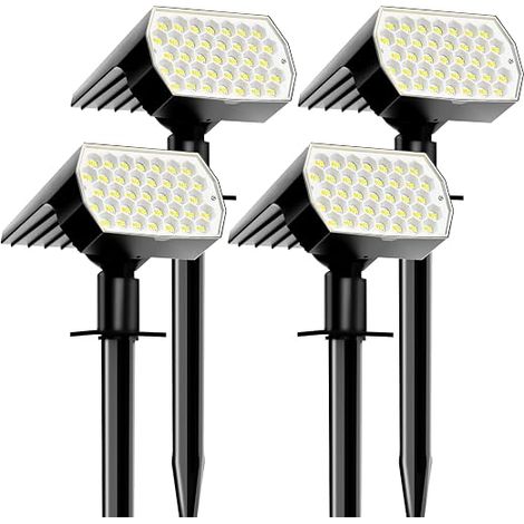 Waterproof Solar Lights Outdoor, Landscape Floodlights 3 Modes, Dusk to Dawn Flood Wall Lights Outdoor, Garden