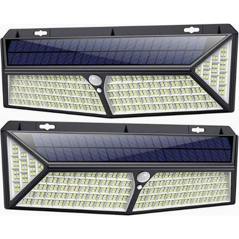 Lampe Solaire - Angle】 Détecteur de mouvement éclairage Extérieur Spot sans Fil Sécurité étanche Lumière pour Jardin 430 LED【3500LM 270° (1/5)