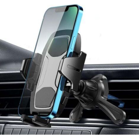 Soporte para teléfono de coche con montaje en la rejilla de ventilación y en la puerta, compatible con smartphones con rotación de 360° - Crezuo