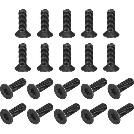 30Pcs Vis Machines Tte Plate Torx M5-0.8x16mm Finition Oxyde Noir (1/5)