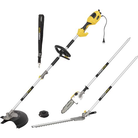 POWXG3020-1000W Outil de jardinage électrique 4 en 1, taille-haie, coupe-bordure, tronçonneuse et débroussailleuse électrique (1/5)