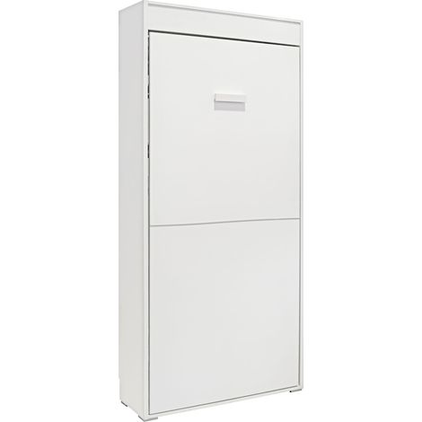 Cama Abatible Vertical De 90X190 Color Blanco