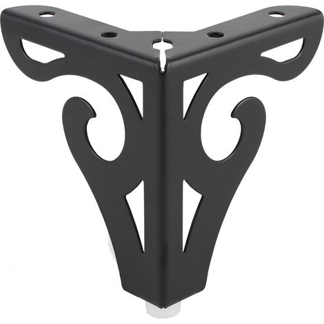 Sollbry 4 patas huecas de metal de 10 cm para muebles con tornillos para sofá, armario, mesa, cama (color: negro) (1/3)