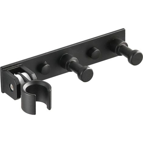 Stück schwarzer Wandhaken zur Aufbewahrung von Accessoires im Badezimmer (1/4)