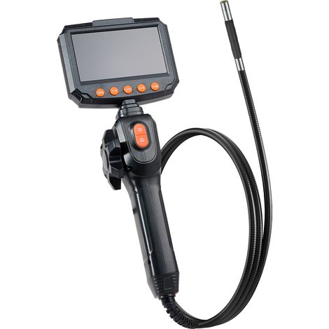 Mophorn Endoskopkamera mit Licht und schwenkbarem Kopf, Inspektionskamera mit Zwei-Wege-Bewegung, IP67 wasserdichte Rohrkamera mit 4,3-Zoll-Display, 1,5 m Kabel, 2600-mAh-Akku, 6,2 mm Boreskopkamera (1/5)
